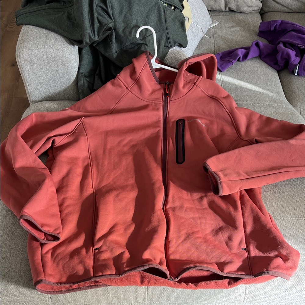 Coral Hooded 2XL Zip-Up Eddie Bauer Jacket